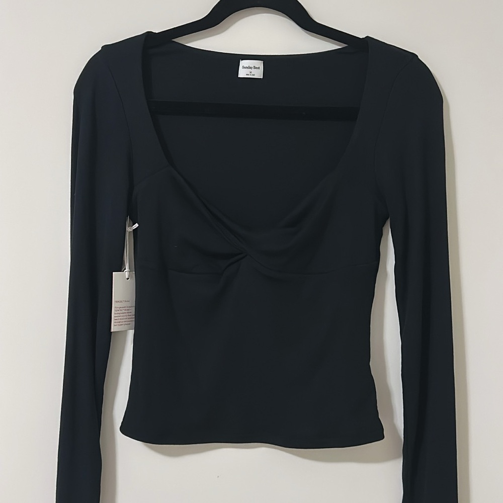 Sunday Best Black Long Sleeve Top